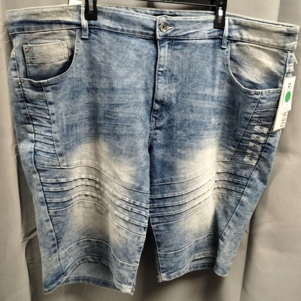 Southpole Active Flex 4 Way Stretch mens blue Denim Shorts SZ 46 SKU 3165